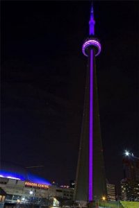 CN Tower Purple for Rett syndrome awareness